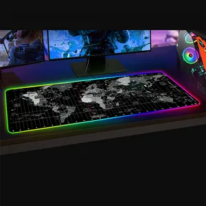 RGB Sublimation Desk Mat Mousepad Custom Logo Wireless Charging XL XXL RGB Gaming Keyboard Mouse Pad