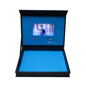공장 lcd 비디오 브로셔 상자 디지털 lcd 디스플레이 비디오 브로셔 선물 상자