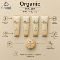 Kit de toilette biodégradable et compostable pour hôtel : brosse à dents en paille de blé et savon en papier pour le voyage