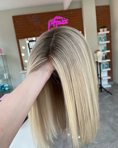 Hd שקוף 613 בלונדינית שיער ברזילאי קטן גודל קטן 360 חזית תחרה מלאה בוב פאה pand pre-custed - Product Image 5