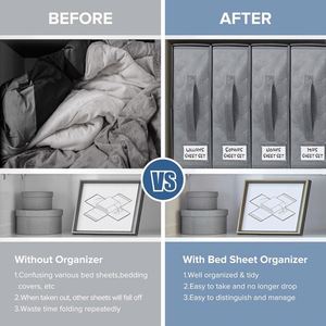 Custom Logo Foldable Bedding Blankets Storage Box Case Closet, Organizer Storage Bag Clear Window <b>Bed</b> <b>Sheet</b> Set Organizer - Product Image 5
