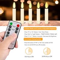 Bougie pilier sans flamme à LED scintillante 3D à piles, blanc chaud, avec télécommande, pour Halloween, Noël et Pâques