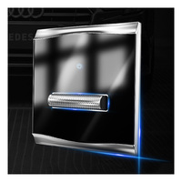 YINKA panneau de prise d'interrupteur en verre trempé de haute qualité Type 86 avec interrupteur noir USB nouveau Design bouton de réinitialisation automatique