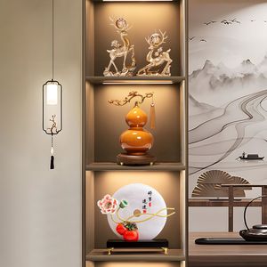 Adorno de Cerámica en Forma de Calabaza con Borla de Ramas Doradas, Pieza Decorativa para Sala de Estar, Entrada, Mueble de TV, Hogar Nuevo - Product Image 3