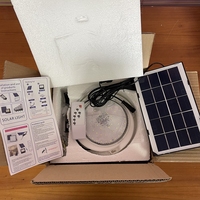 Plafonnier solaire 60W pour intérieur, lampe LED domestique avec télécommande, panneau en polysilicium, contrôle de la lumière, éclairage nocturne pour balcon et couloir