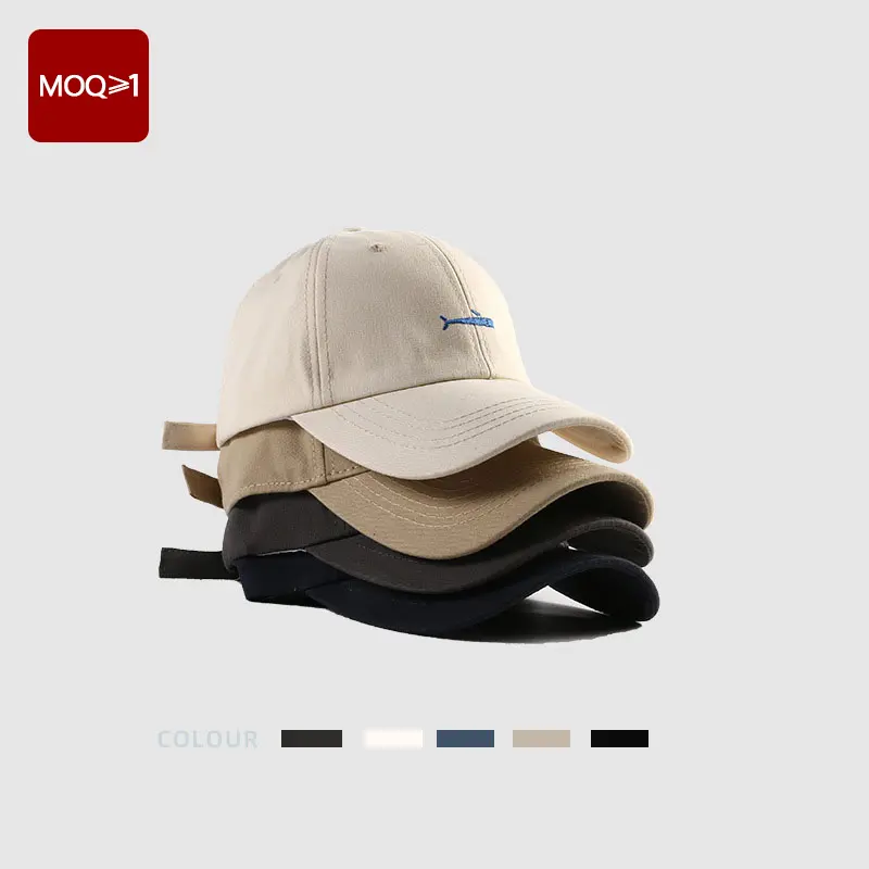 Casquette de papa personnalisée en coton unisexe de haute qualité avec logo brodé, 6 panneaux, casquettes de baseball réglables à bord incurvé pour hommes, vente en gros