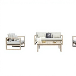Meubles en bois et aluminium sur mesure, ensemble de jardin moderne et imperméable, tables et chaises d'extérieur OEM ODM, ensemble de meubles pour hôtel et parc. - Product Image 1