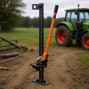 Cric de levage manuel à cliquet en acier de 42 pouces et 3,18 tonnes pour tracteur, usage routier intensif - Product Image 2