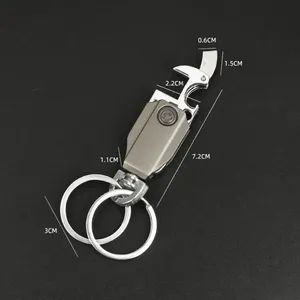 Gantungan Kunci Carabiner Tugas Berat Kustom dengan Cincin Ganda Putar, Klip Kunci Pria untuk Tempat Kunci Mobil, Hadiah Promosi Bisnis - Product Image 5