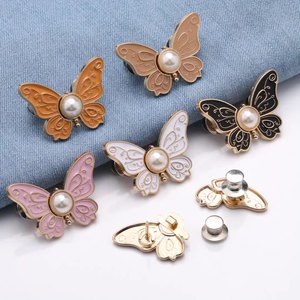 Bướm Eo Nút móng tay đường may miễn phí có thể tháo rời eo nút kết hợp quần jean eo kích thước lớn để nhỏ cinching tạo tác nút - Product Image 4