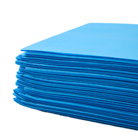 Drap de lit médical jetable 1 pli en papier PE imperméable anti-poussière bleu+blanc pour table d'examen hospitalière 80x190cm CE ISO13485