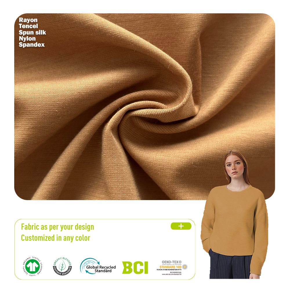 Silk Spun Air Layer Fabric - OEKO-TEX Certified, Soft Breathable, Ideal for High-End Loungewear & Pajamas, in Stock