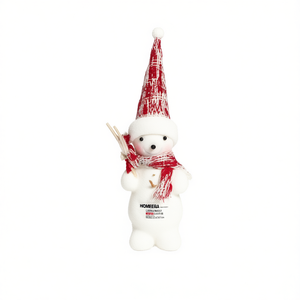 Homeera Christmas Snowman Decoration 24.5 Cm With Scarf And Hat For Holiday Display - Product Image 1