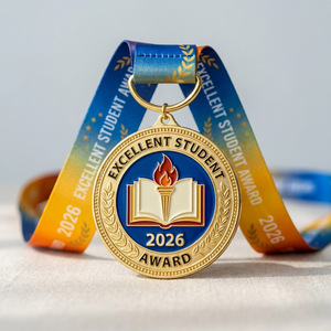 <span class=keywords><strong>เหรียญ</strong></span><span class=keywords><strong>รางวัล</strong></span>เปล่าแบบกำหนดเองขายส่งของ Sojagy พร้อมริบบิ้นสำหรับมอบรางวัลนักเรียนและใบรับรองเกียรติบัตรเกี่ยวกับความสำเร็จทางการศึกษา - Product Image 3