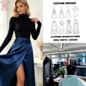 Custom Service High Waist Wrap Front <b>Split</b> Maxi <b>Skirt</b> Elegant Party Evening Long <b>Skirt</b> For Women Daily Wear <b>Skirt</b> - Product Image 1