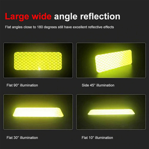 <span class=keywords><strong>Autocollant</strong></span> réfléchissant personnalisé haute visibilité autocollants de sécurité autocollants réfléchissants pour vélos, casques, véhicules - Product Image 4
