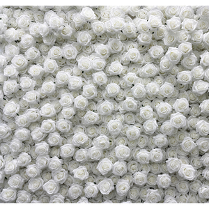 Panel de Flores de Seda Blanca Premium Personalizado, Adorno de Pared de Rosas, Fondo de Pared de Flores Artificiales para Bodas al Aire Libre - Product Image 2