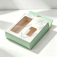 Boîte à brosse à cheveux en carton pliable recyclable, conçue sur mesure, avec laminage mat et fenêtre en PVC