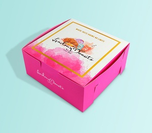 2025 xu hướng mới chất lượng cao màu hồng bánh rán Hộp Tùy chỉnh in ấn Cookie Bánh hộp giấy màu sắc bao bì - Product Image 2