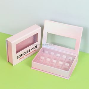 Crown Win Custom Cardboard Magnetic Lid Closure Transparent Window <b>Paper</b> Box Luxury Wig False Eyelash clear Front Flip Top Boxes - Product Image 4