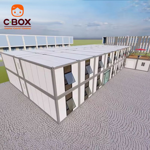 Cbox, Edificios Prefabricados Modulares de Fácil Montaje, de 2 Pisos, Paquete Plano, Resistentes al Fuego, para Hoteles, Villas, Oficinas, Apartamentos, Casas Contenedor Móviles - Product Image 2