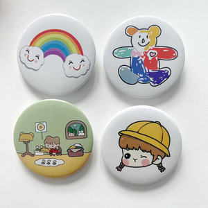 ベストセラーのカスタムロゴブランクラウンド漫画ボタンピン25Mm58Mmボタンバッジ