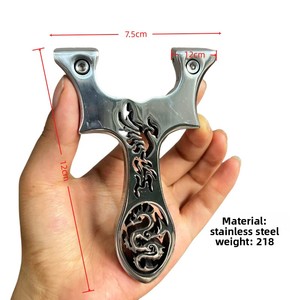 Tirachinas de Alta Calidad de Acero Inoxidable y Banda de Goma, Impermeable, de 12 CM, para <span class=keywords><strong>Caza</strong></span>, Tiro al Aire Libre, Supervivencia, Entrenamiento - Product Image 4