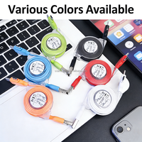 Câble de charge USB rétractable 3-en-1 avec logo personnalisé pour téléphones mobiles – Charge rapide – Cadeau promotionnel