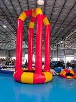 Structure gonflable portable multicolore pour jeux de saut en plein air, lit de rebond gonflable pour enfants pour festivals et jeux en extérieur