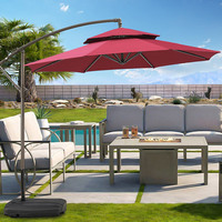Parasol Balinais Parasol de Jardin Extérieur Parasols de Plage Piscine Aluminium Parasol Solaire Patio Parasol Extérieur