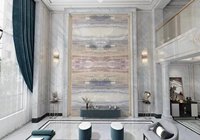 Marbre Naturel Effet Ciel Nuageux Poli pour Murs Décoratifs de Villa, Salon, Cuisine, Salle à Manger, Bureau, Extérieur et Intérieur