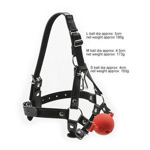 山本 3サイズ ヘッドハーネス 通気性シリコンボールギャグ 鼻フック付きセックストイ - Product Image 5
