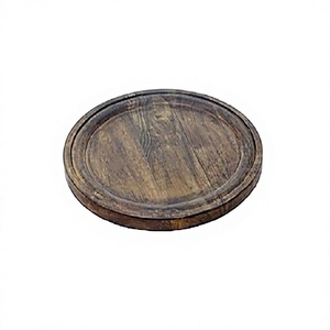 Assiette de présentation au design classique avec assiette de service en bois de qualité supérieure, taille personnalisée, forme ronde - Product Image 1