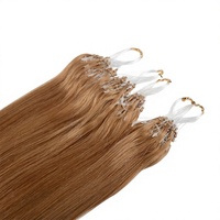 Extensions de cheveux humains Remy 100% vietnamiennes en micro-boucles, double trame, personnalisables avec logo, haute qualité, vente en gros