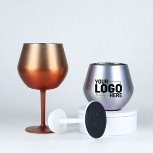 Detachable Dual-purpose Red Wine Goblet 470ml, 304 Stainless Steel Insulated Water Tumbler, Custom Logo Available Travel Cup - Product Image 3