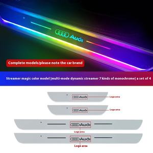 Lumière respirante à LED pour <span class=keywords><strong>voiture</strong></span> Bande de seuil de porte colorée Pédale d'accueil en acrylique Aucun câblage requis pour l'intérieur - Product Image 6