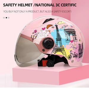 Casques de moto et de vélo à visage intégral avec impression de dessins animés mignons de premier ordre - Product Image 3