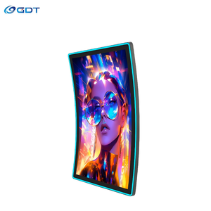 Custom 23.6 Inch J-Type Capacitive <strong>Lcd</strong> LED Light Curved Touch <strong>Monitor</strong> for Video Digital Panel Advertising Shop <strong>Screen</strong> - Product Image 2