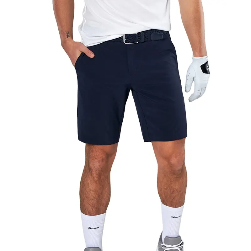 Custom Men's Navy Classic Fit Stretch Golf Shorts Quick Dry Four-Way-Stretch Short Pants For Man