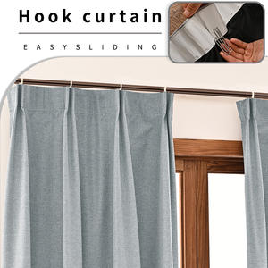 Cortinas Opacas Texturizadas <span class=keywords><strong>de</strong></span> Color Sólido DaiRui para Sala <span class=keywords><strong>de</strong></span> Estar, Cortinas 100% Bloqueadoras <span class=keywords><strong>de</strong></span> Luz, Aislantes Térmicas para Ventanas - Product Image 2