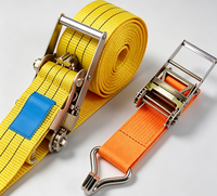 Sangles à cliquet 5T/8T/10T, sangle en polyester avec crochet métallique, ceinture de serrage réglable pour le transport et la fixation des marchandises
