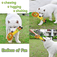 AFP Durable Fire Hose Tough Dog Chew Toy With Stick Squeaker Soft Plush Pet Chewing Toy Fetch Toss Training Dog Squeaky Chew Toy