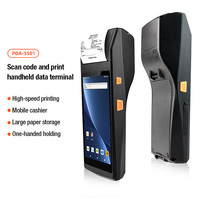 Lecteur RFID NFC PDA portable Android 5.5 pouces personnalisable avec imprimante d'autocollants thermiques d'étiquettes de 2 pouces pour la livraison de nourriture