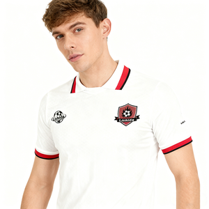 เสื้อสโมสรยุโรปคุณภาพสูงแบบปรับแต่งได้ สไตล์มิลานแท้ 100% โพลีเอสเตอร์ ระบายอากาศได้ดี แห้งเร็ว สำหรับผู้ชาย - Product Image 3