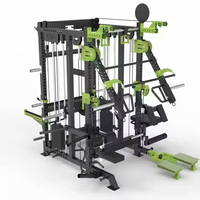 Rack de musculation multifonctionnel haut de gamme avec fixation pour bras et accessoires complets pour l'entraînement de force du corps entier