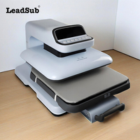Machine de Presse à Chaud Plate Automatique pour Sublimation 38x38cm, Impression de T-shirts et Coques de Téléphone, Machine de Transfert Thermique Automatique pour Film Vinyle