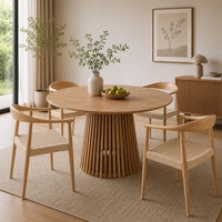 Tables à manger modernes de grande taille, table à manger en bois massif en chêne naturel, table basse pour salon, cuisine, salle à manger