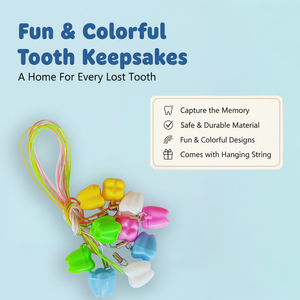 ขายส่ง 10 ชิ้น สร้อยคอกล่องเก็บฟันน้ำนมพลาสติกหลากสี กล่องใส่ฟันจิ๋ว ของที่ระลึกสำหรับเด็ก เก็บฟันหลุด - Product Image 4
