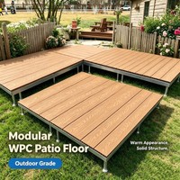 Système de plancher réglable en hauteur WPC |   Interlocking |   Imperméable, antidérapant et résistant à l'humidité |   pour les plateformes d'activités de plein air