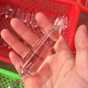 סיטונאי ברור קוורץ שרביטים ריפוי קריסטל זוגי הסתיים פוגל נקודות - Product Image 4